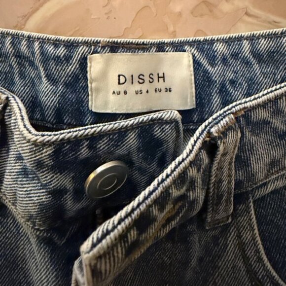 DISSH Mid Blue Carson Wide-Leg Denim Jean - Picture 3 of 5